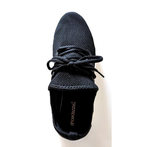 New Shoedazzle Velinda Women Sneakers Black Textile Faux Leather Upper Size 10 - Picture 6 of 6